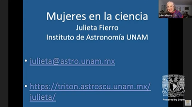 Ciclo de Conferencias. La mujer en la cultura. Sesión 12. La mujer en la ciencia. Julieta Fierro. 