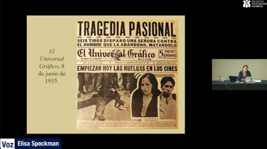Ciclo de conferencias: El historiador frente a la historia 2023. Historia de las emociones. Conferencia: Pasiones y crimen. México, siglo XX. 