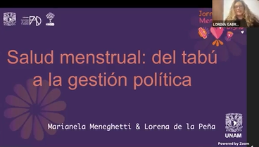 25N 2023. Charla. Salud menstrual: del tabú a la gestión política. 